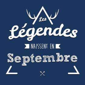 Motif T-shirt Anniversaire : Légende Née en Septembre personnalisé sur vêtement