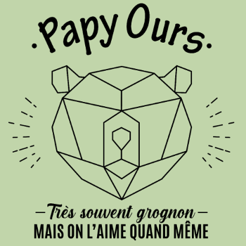 T-shirt Papy Ours Grognon, Adoré Malgré Tout