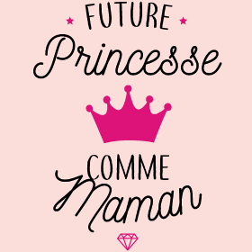 Motif Future Princesse comme Maman personnalisé sur vêtement