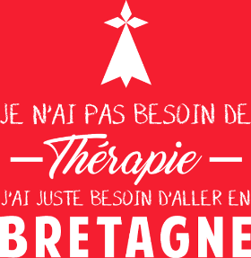 Pour tous ceux qui considèrent la Bretagne comme leur meilleure thérapie, ce motif est fait pour vous. Affichez avec humour et tendresse vot...