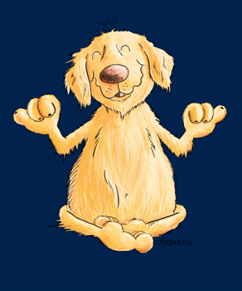 Golden Retriever Yogi Relax | T-shirt Chien Rigolo