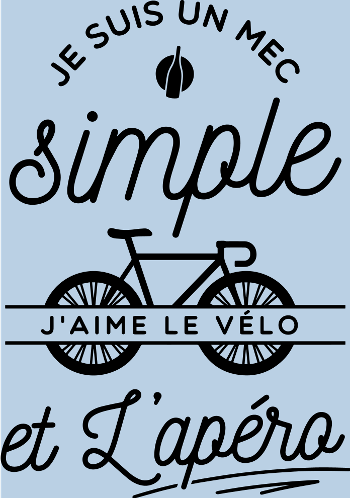 T-shirt "Mec Simple, Vélo & Apéro"