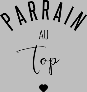 Motif PARRAIN AU TOP personnalisé sur vêtement