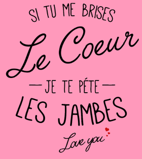 Motif Cœur Brisé, Jambes Cassées ! personnalisé sur vêtement