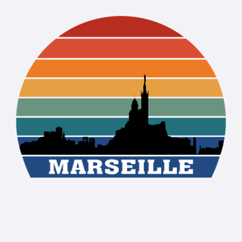 Marseille Skyline Souvenir France Silhouette