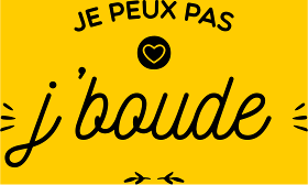 Motif T-shirt "Je Peux Pas, Je Boude" Humour personnalisé sur vêtement