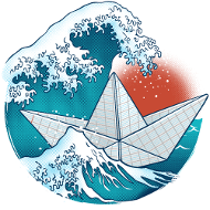 Motif bateau papier