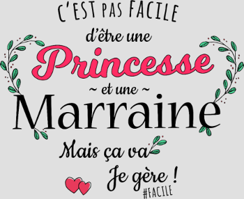 T-Shirt 'Ma Marraine, Ma Princesse' - Cadeau Affectueux