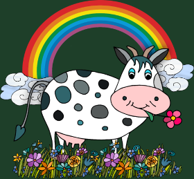 Motif La Vache Coquette personnalisé sur vêtement