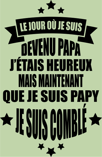 Papy Comblé : Fierté Grand-Parentale Affichée