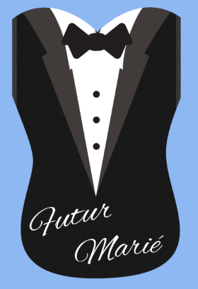 Motif T-shirt EVG : Le Futur Marié - Humour Garanti ! personnalisé sur vêtement