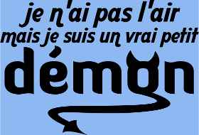 Motif Petit Démon personnalisé sur vêtement
