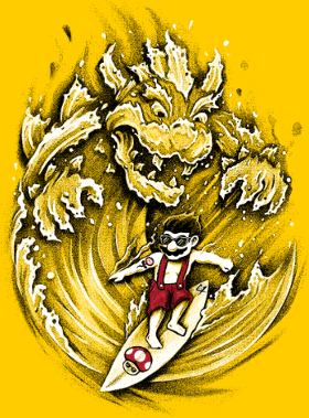 Motif Mario, le Surfeur de Bowser à imprimer