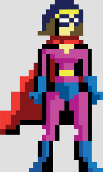 Super Héroïne Pixel Art - Anna