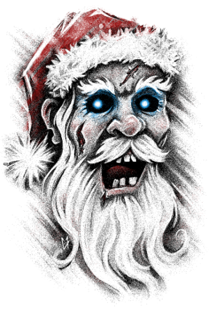 Motif Père Noël Zombie à imprimer