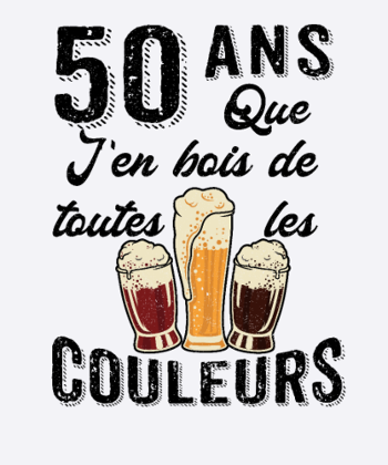 50 ans J'en Bois de Toutes les Couleurs Cadeau