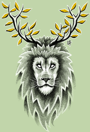 L'Esprit Sauvage : Cerf & Lion