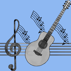 Motif Guitare Passion personnalisé sur vêtement