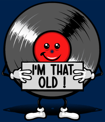T-shirt Vintage 33 tours : Vieux comme un Vinyle