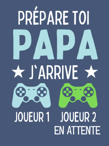 T-Shirt Futur Papa Gamer - Annonce Grossesse Humour