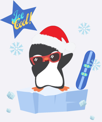 Ice cool, Dab pingouin et snow, pingouin rigolo.