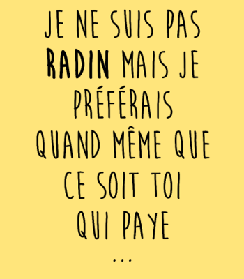Non, Je Ne Suis Pas Radin - T-shirt Humour