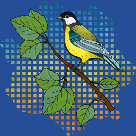 Motif Oiseau Arc-en-Ciel personnalisé sur vêtement