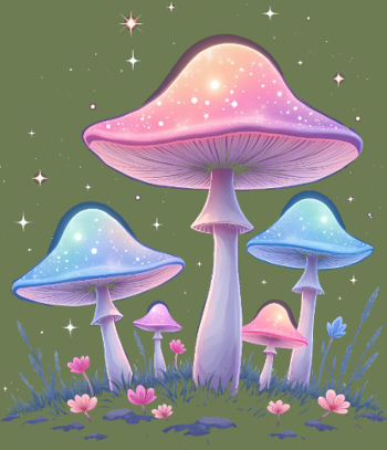T-shirt Champignons Magiques - Art Mystique de la Forêt