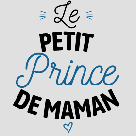 Motif Mon Prince de Maman personnalisé sur vêtement