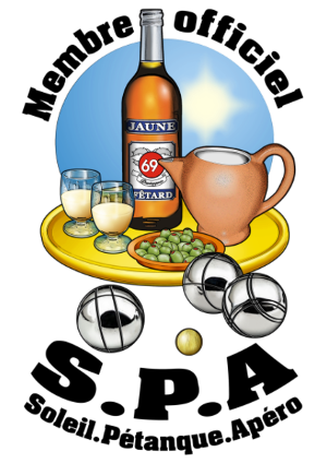 Motif Club S.P.A : Soleil, Pétanque, Apéro ! à imprimer