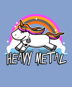 Motif Licorne Heavy Metal Rockeuse personnalisé sur vêtement