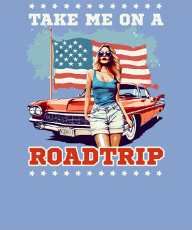 Motif Roadtrip Américain Rétro personnalisé sur vêtement