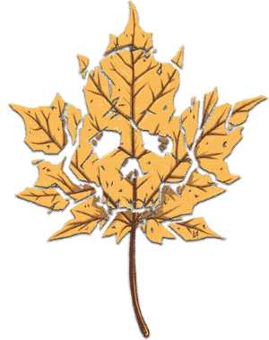 Motif Feuille Morte Stylisée à imprimer