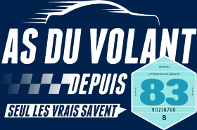 Motif T-shirt As du Volant 1983 - Légende de la Route personnalisé sur vêtement