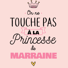 Motif Ma Princesse de Marraine personnalisé sur vêtement