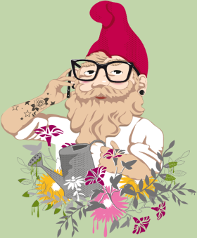 Motif Jardinier Hipster personnalisé sur vêtement