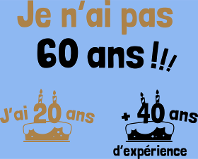 Motif 60 ans ? Non, 20 ans et 40 ans d'expérience ! personnalisé sur vêtement
