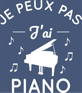 T-shirt humoristique 'Je Peux Pas J'ai Piano' : l'excuse ultime pour tous les pianistes. Un cadeau original pour les musiciens qui préfèrent...