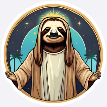 Funny Sloth Jesus