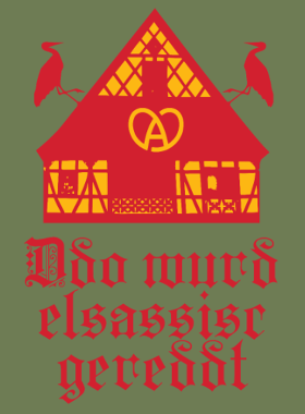 Affichez fièrement votre attachement à la langue et à la culture alsacienne avec ce t-shirt unique. Représentant une maison traditionnelle e...
