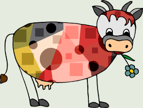 Motif La Vache Rigolote personnalisé sur vêtement