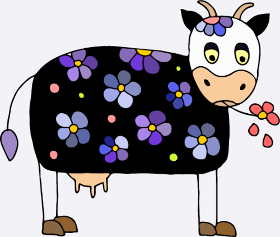 Motif La Vache Rigolote personnalisé sur vêtement