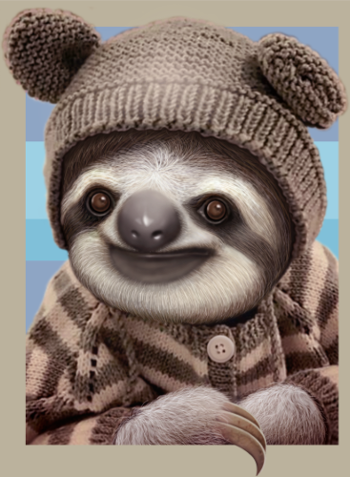 Bébé Paresseux en Pull Hivernal