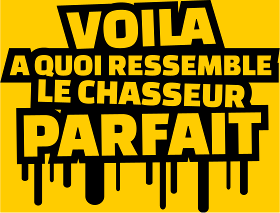 Motif T-shirt Le Chasseur Parfait : Humour Nature personnalisé sur vêtement