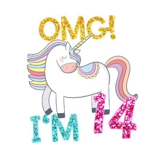 14 Ans De Cadeau D Anniversaire Fille De Licorne Coque Elastique Iphone Spreadshirt