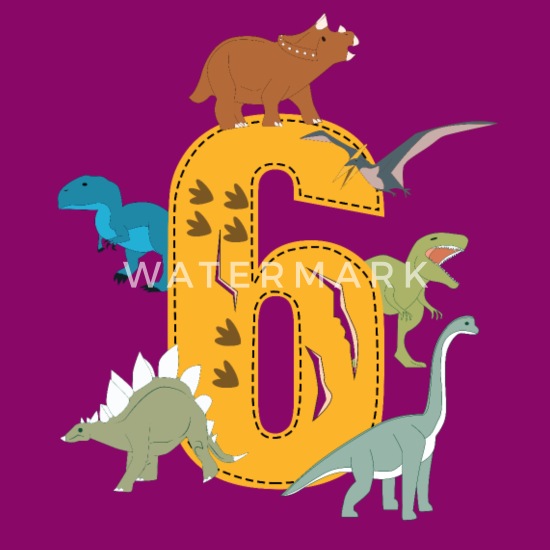 Kinder Geburtstag 6 Jahre Junge Dinosaurier Dino Sweatshirt sechs