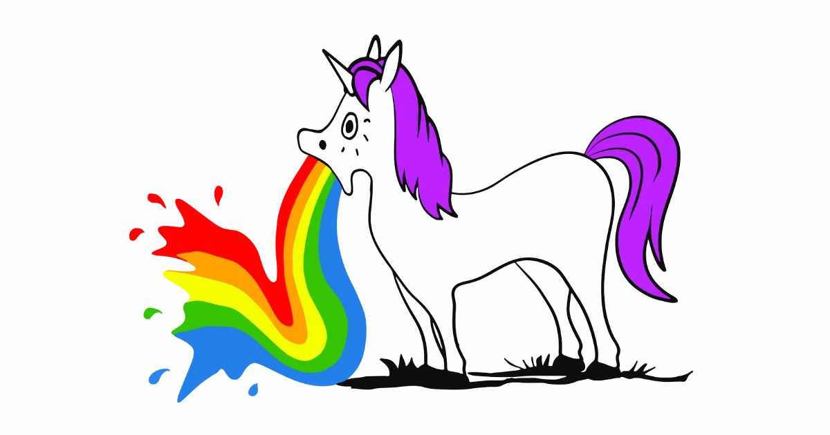 Un Unicornio Que Vomita Un Arco Iris Funda Elastica Samsung Spreadshirt