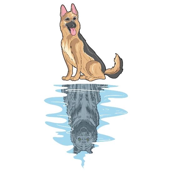 deutscher schaferhund spiegelbild hund geschenk iphone case elastisch spreadshirt