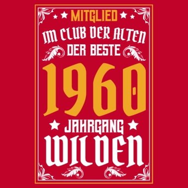Blechschild 60.Geburtstag MITGLIED IM CLUB DER ALTEN WILDEN 1960