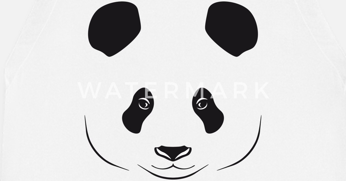 Dibujo oso panda, simple, silueta' Delantal | Spreadshirt